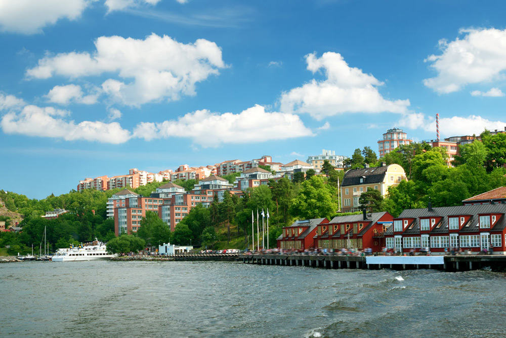Utsikt över Nacka Strand